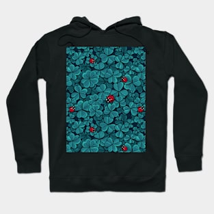 Find the lucky clover, blue and red 2 Hoodie